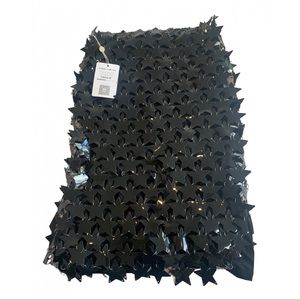 Authentic PREOWNED PACO RABANNE BLACK MIDI-STAR SKIRT SZ FR36